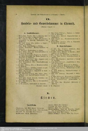 IX. Handels- und Gewerbekammer in Chemnitz