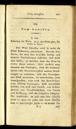 VII. Vom Gewissen.