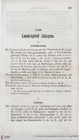XVIII: Landcapitel Linzgau