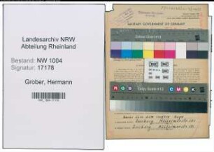 Entnazifizierung Hermann Grober , geb. 13.10.1908 (Kontrolleur)