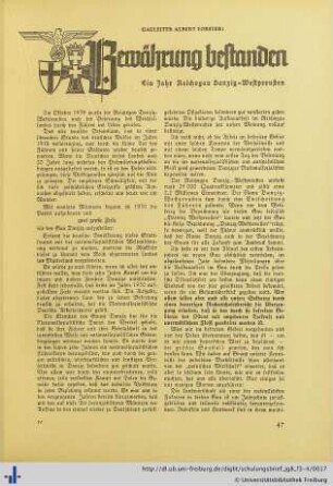 Bewährung bestanden.