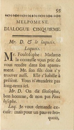 Melpomene. Dialogue Cinquieme.