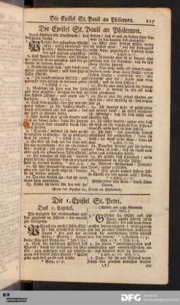 Die Epistel St. Pauli an Philemon.