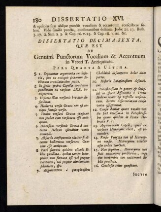 180-194, Dissertatio Decima Sexta