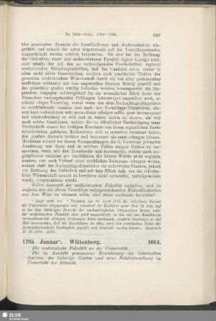 1014. 1795, Januar. Wittenberg