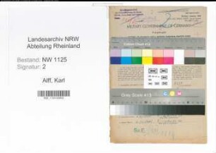 Entnazifizierung Karl Alff , geb. 14.03.1900 (Werkmeister)