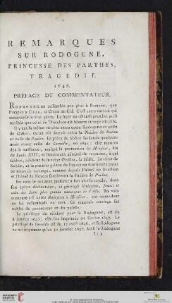 Remarques sur Rodogune, Princesse des Parthes, Tragédie