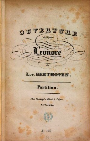 Ouvertüre de l' opéra Leonore