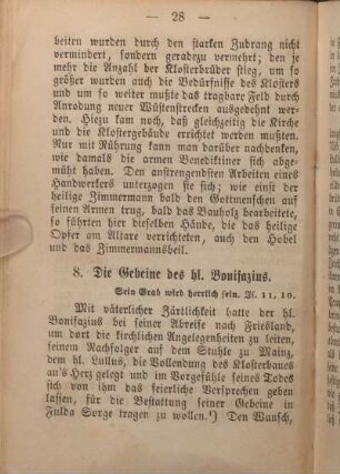 8. Die Gebeine des hl. Bonifazius.
