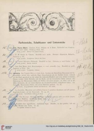 Farbenstiche, Schabkunst- und Linienstiche (Nr. 1849 - 2086)