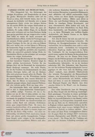 Farbige Stiche als Modeartikel