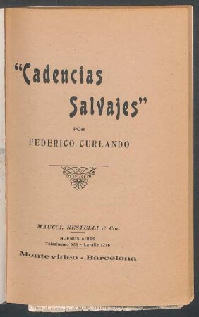 "Cadencias salvajes"