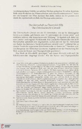 Die Herrschaft zu Österreich (III): Die Österreichische Chronik