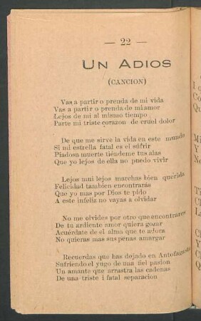Un Adiós : (Canción)