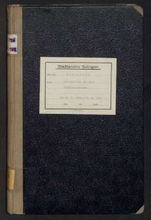 Höhscheid: Armenvorstand 1926-1932