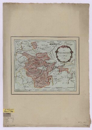 Karte des Fürstentums Gotha, ca. 1:300 000, Kupferstich, 1791