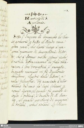 Martirio di Sant' Apollonio.