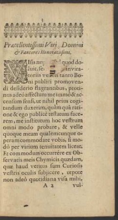Praecellentissimi Viri, Domini et Fautores Honoratissimi.