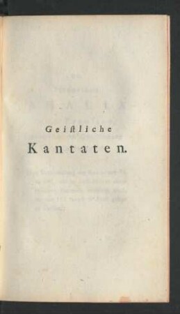 Geistliche Kantaten