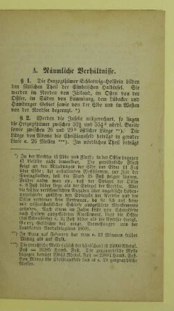 A. Räumliche Verhältnisse