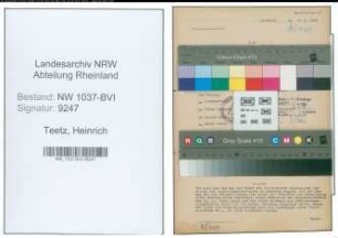 Entnazifizierung Heinrich Teetz , geb. 06.09.1900 (Stadtsekretaer)