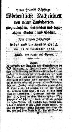 Sieben und dreißigstes Stück