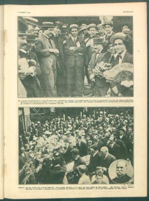 El diputado nacional doctor Juan B. Justo [y] Sepelio de los restos del doctor Obarrio.