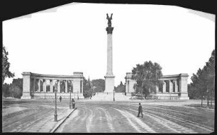 Budapest. Millenniumsdenkmal (1896) : Budapest. Millenniumsdenkmal (1896; Albert Schickedanz, Skulptur von György Zala) auf dem Heldenplatz