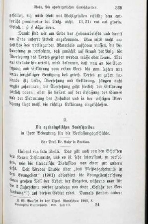 369-390 Die apokalyptischen Sendschreiben in ihrer Bedeutung für die Verfassungsgeschichte