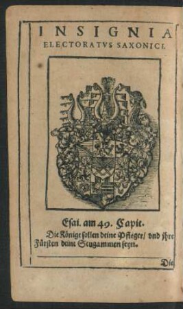 Insignia Electoratus Saxonici.