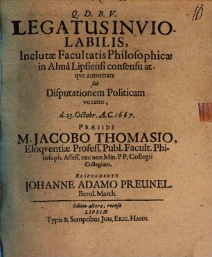 Legatus Inviolabilis