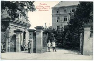 Dresden. Garnison-Lazarett (Reserve-Lazarett I), Haupteing.