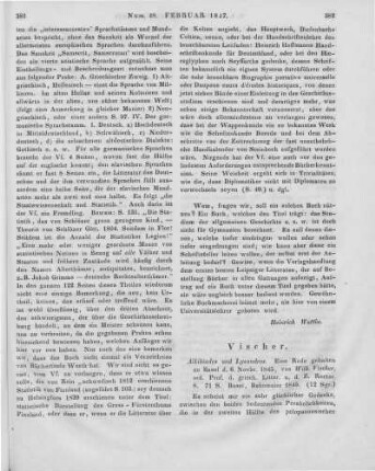 Vischer, W.: Alkibiades und Lysandros. Eine Rede gehalten am Jahresfeste der Universität zu Basel den 6. November 1845. Basel: Bahnmaier 1845