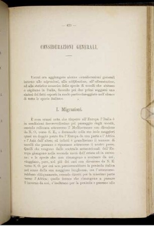 Considerazioni Generali.