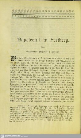 Napoleon I. in Freiberg