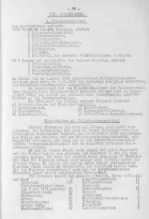 III. Polizeiwesen