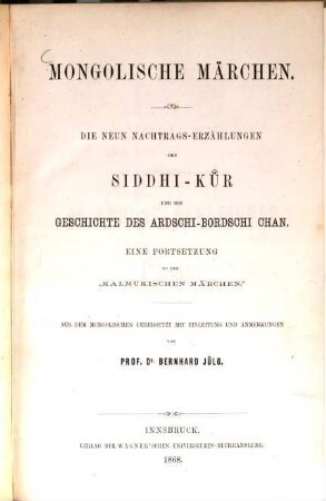 Mongolische Märchen