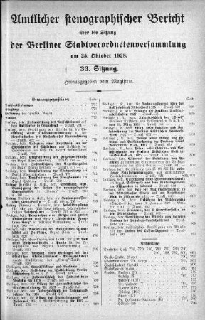 No. 33, 25. Oktober 1928
