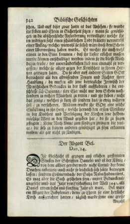 Der Abgott Bel. Dan. 14.