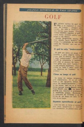 Golf : Andanzas deportivas de Paco Lifatto