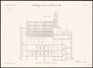 Schillergymnasium, Münster: Längsschnitt 1:100