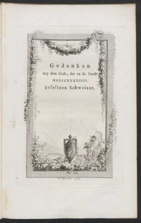 Gedanken bey dem Grab der zu St. Jacob 1444 gefallnen Schweizer