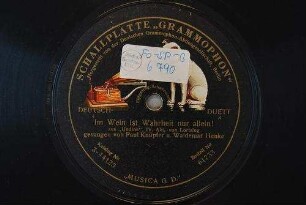 Im Wein ist Wahrheit nur allein! : aus "Undine", IV. Akt / von Lortzing