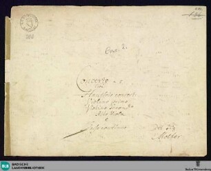 Concertos - Mus. Hs. 300 : ob, vl (2), a-vla, bc; a; BrinzingMWV 6.19