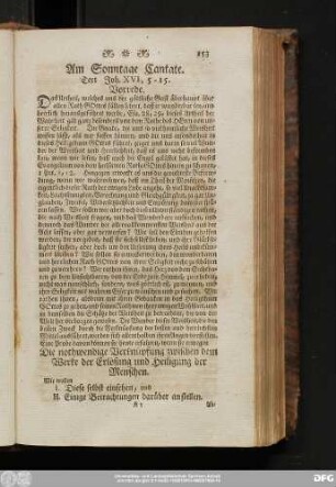 Am Sonntage Cantate. Text Joh. XVI, 5 - 15.