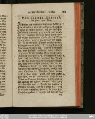 Das zehnte Kapitel, bis zum 18ten Vers.