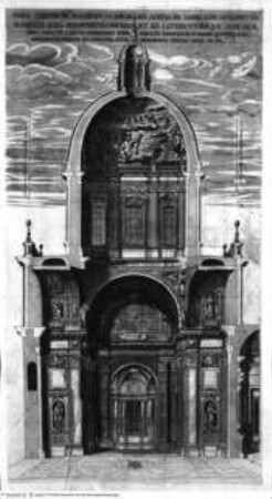 Basilicae S. Mariae Maioris de urbe a Liberio papa I usque ad Paulum V. Pont. Max., Taf. 204: Rom, S. Maria Maggiore, Querschnitt durch die Cappella Paolina