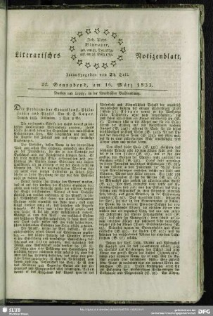 Literarisches Notizenblatt