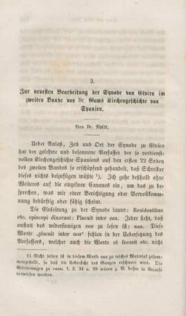 308-314 Zur neuesten Bearbeitung der Synode von Elvira im zweiten Bande von Dr. Gams Kirchengeschichte von Spanien