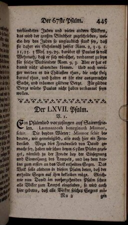 Der LXVII. Psalm.
